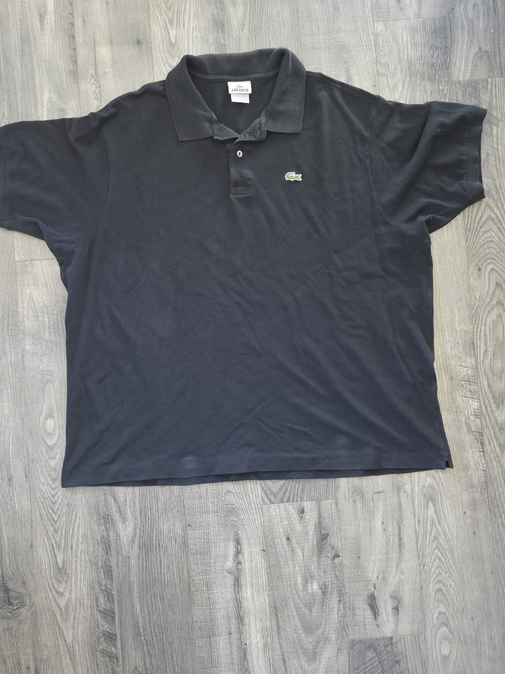 Lacoste Black Polo with Green Crocodile Logo
